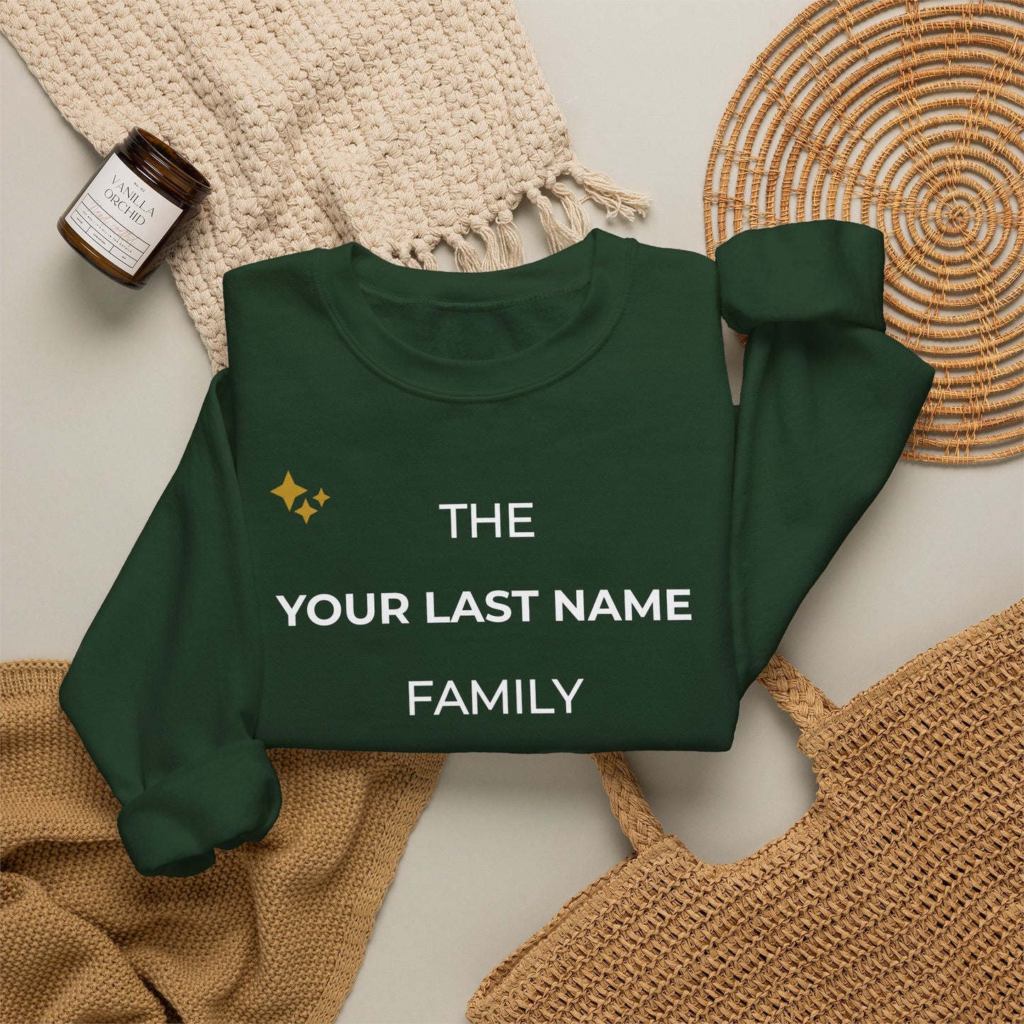 Personalized Family Christmas Sweatshirt — Sister Matching Crewneck (Add Last Name)