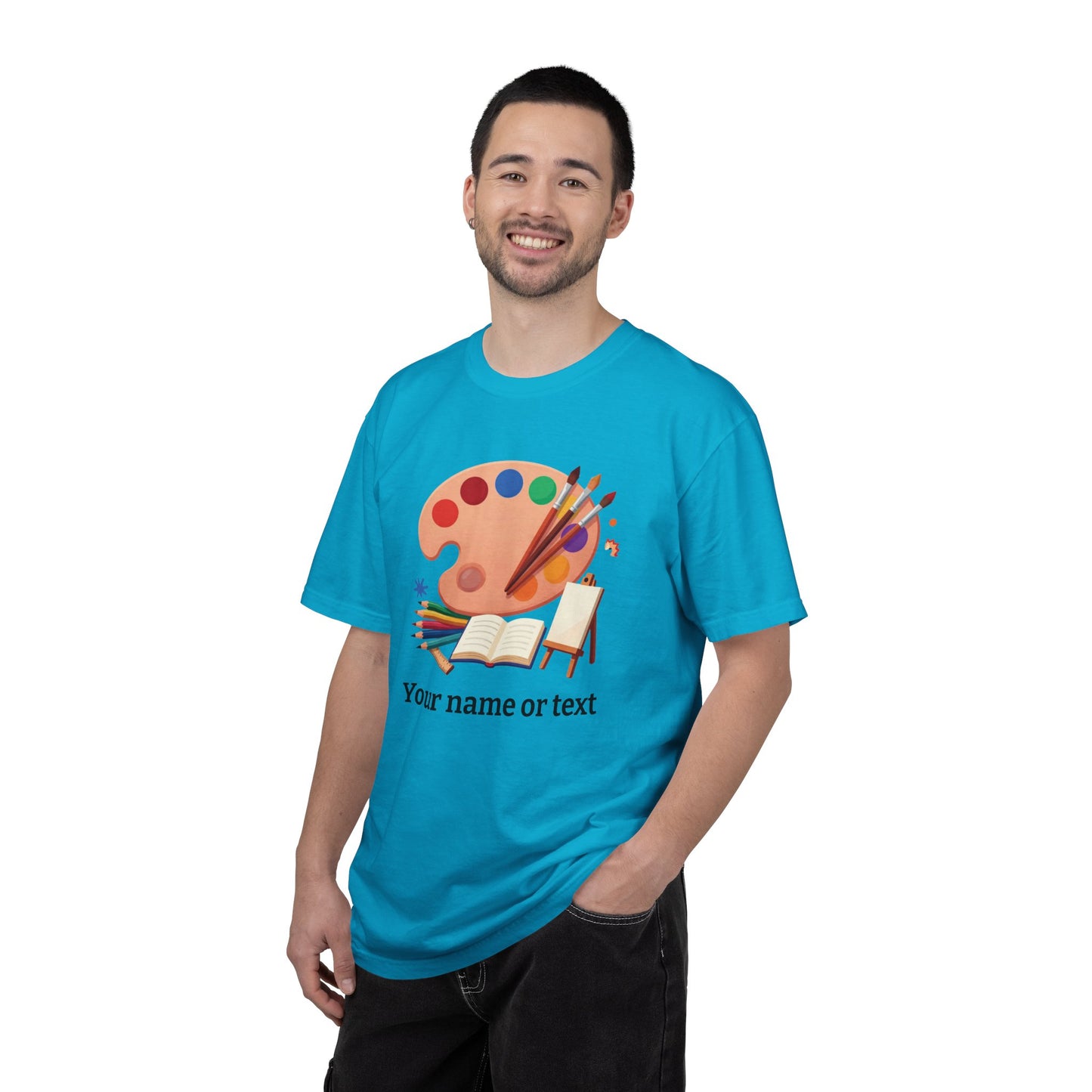 Personalized Artist Palette Tee — Art Teacher & Painter Gift (Add Your Name)