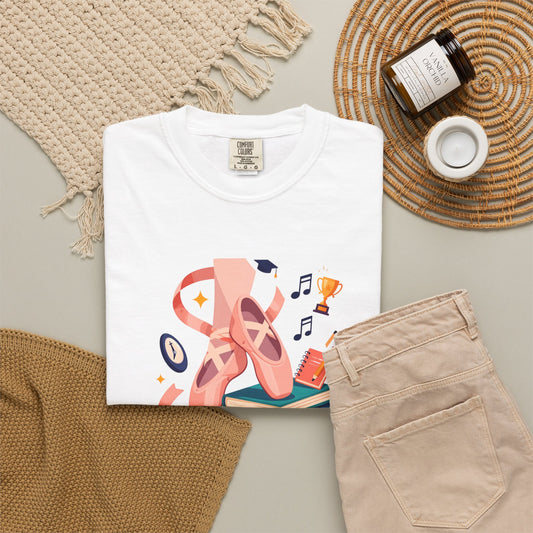 Personalized Ballet & Books Tee — Dance Recital & Book Lover Gift (Add Your Name)