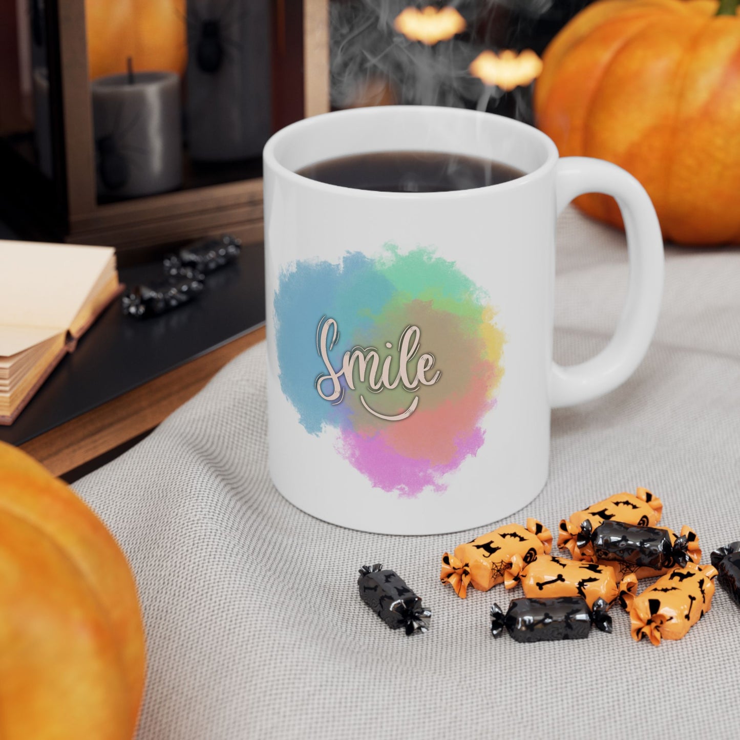Rainbow Sparkle Ceramic Mug — Watercolor