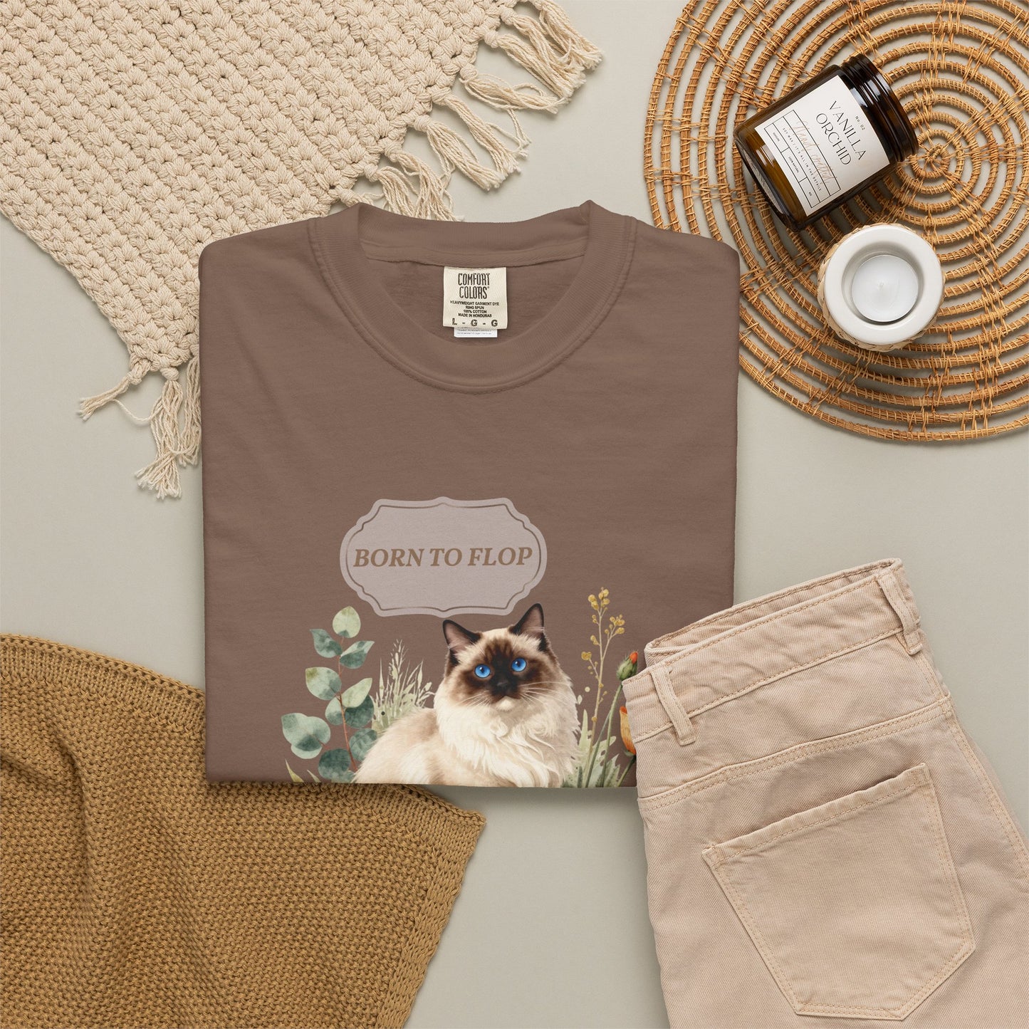 Personalized Ragdoll Cat Shirt — Custom Text Floral Tee