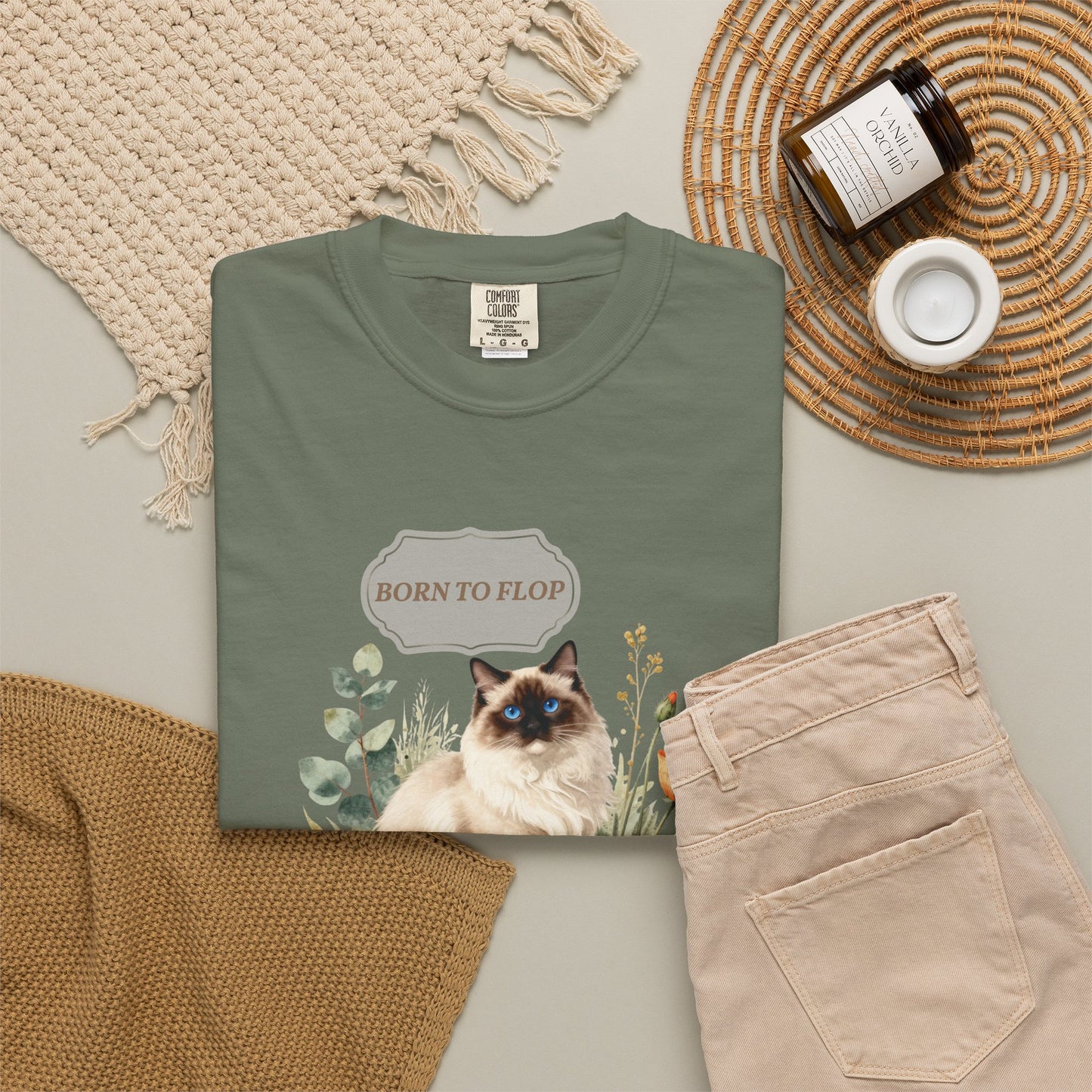 Personalized Ragdoll Cat Shirt — Custom Text Floral Tee
