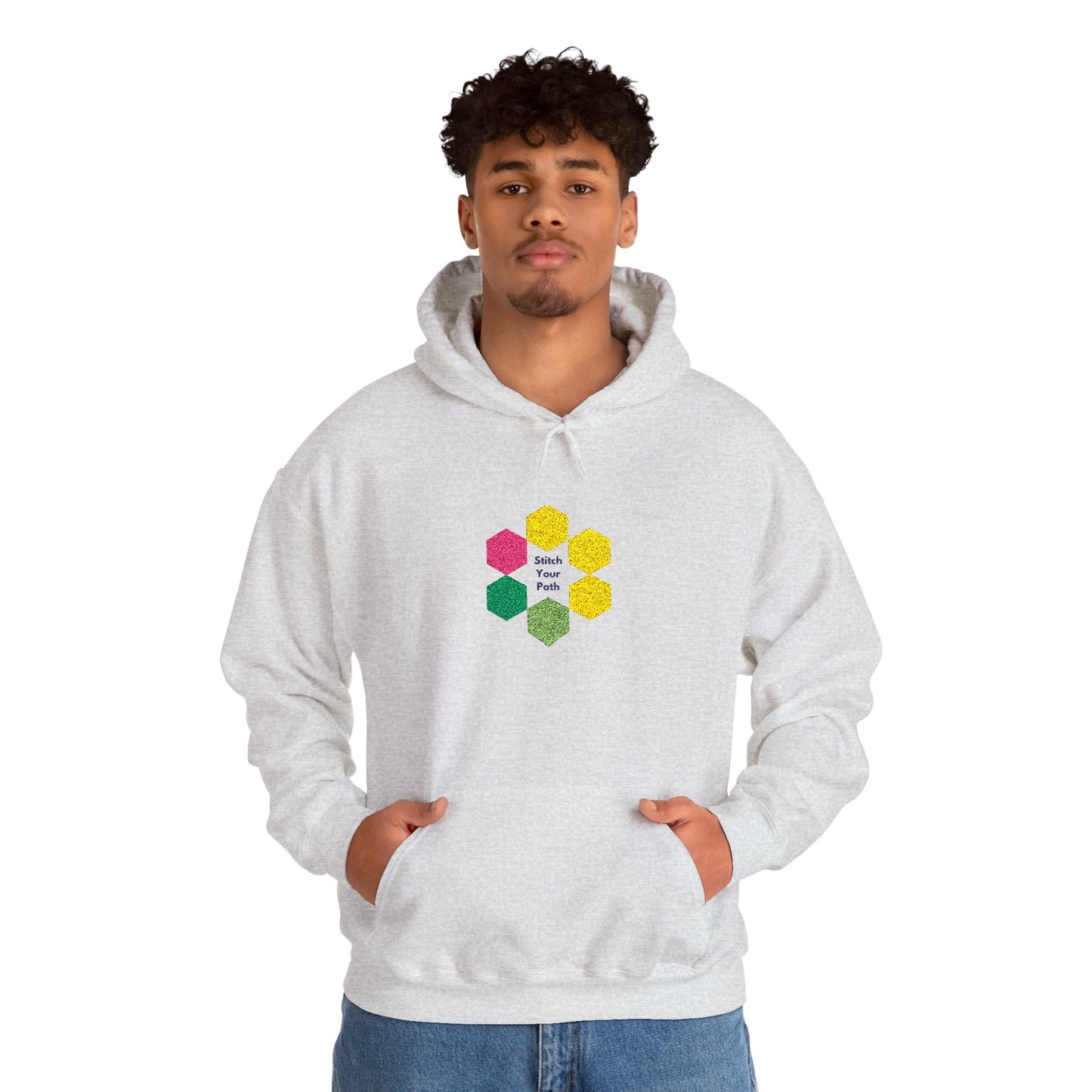 Hexagon Floral Hoodie — "Bloom Where You Are Planted"