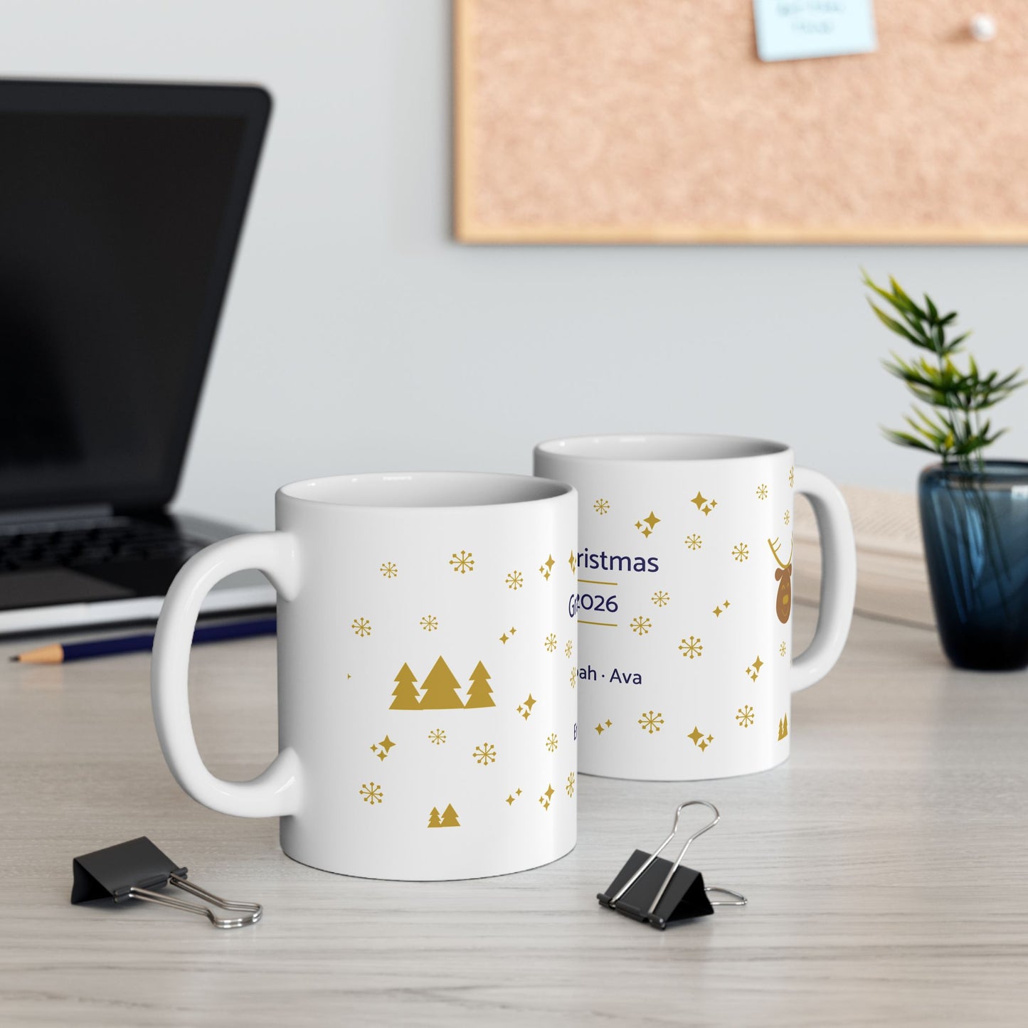 Personalized Grandma Christmas Mug with Grandkids Names — Custom Nana Gift