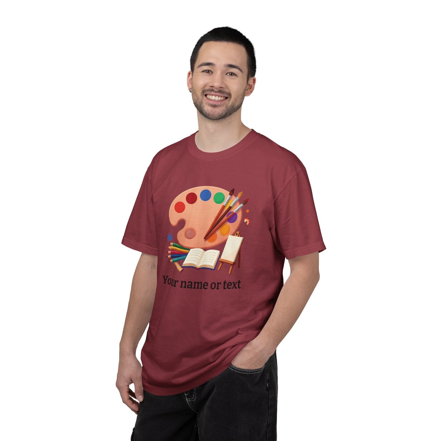 Personalized Artist Palette Tee — Art Teacher & Painter Gift (Add Your Name)