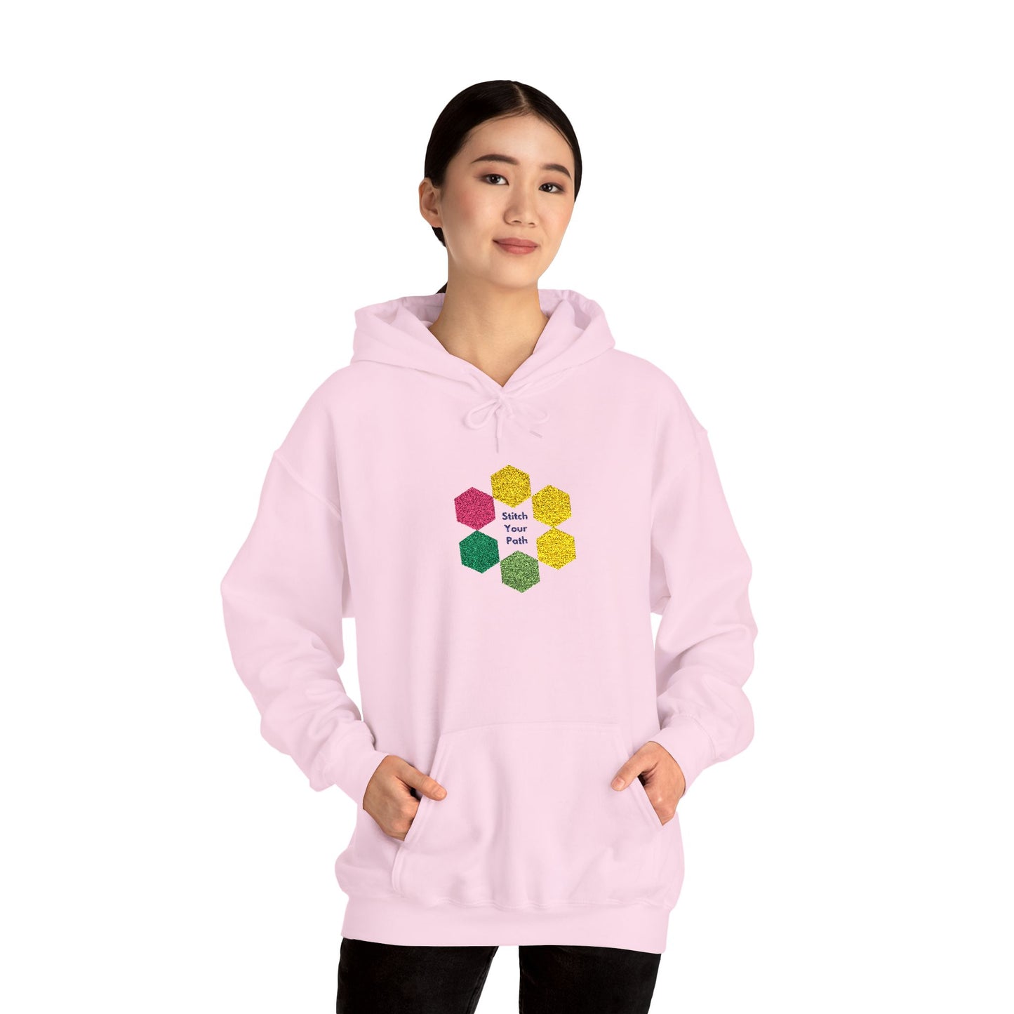 Hexagon Floral Hoodie — "Bloom Where You Are Planted"