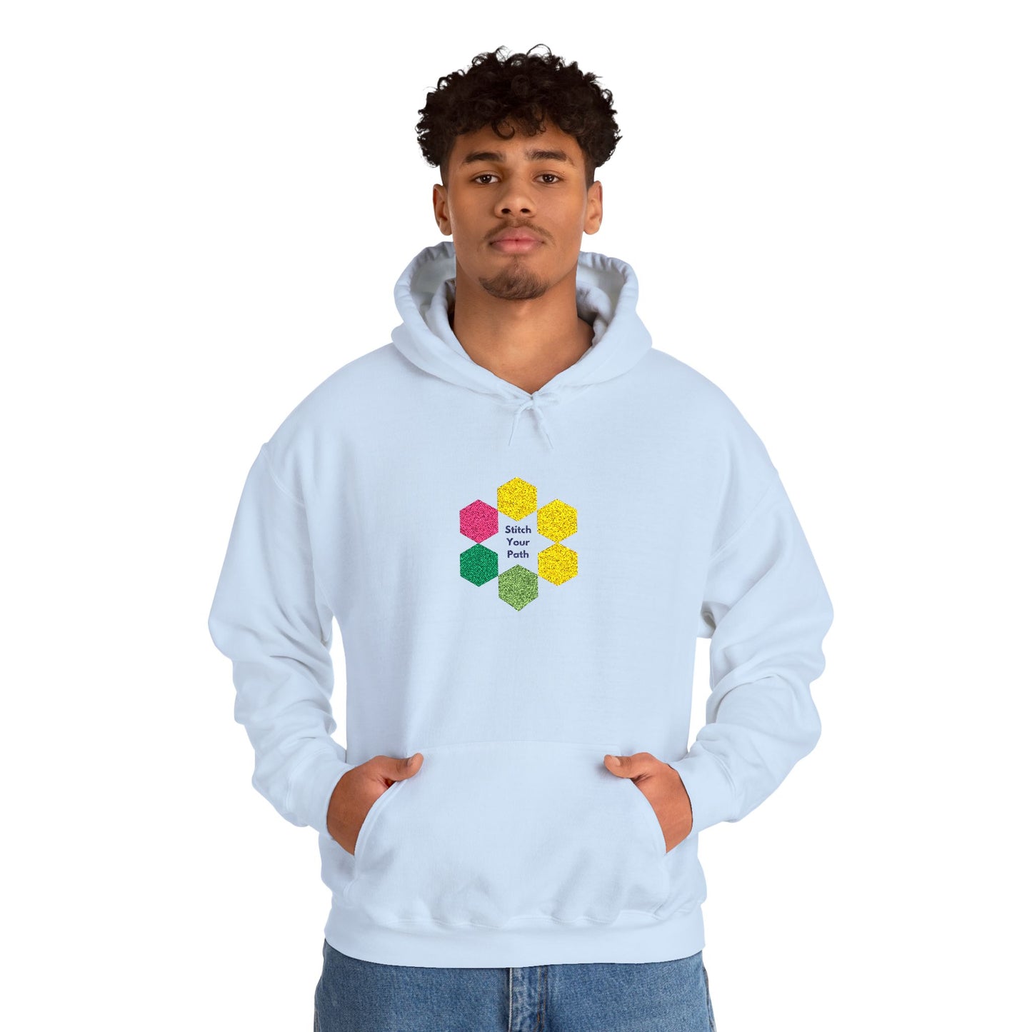 Hexagon Floral Hoodie — "Bloom Where You Are Planted"