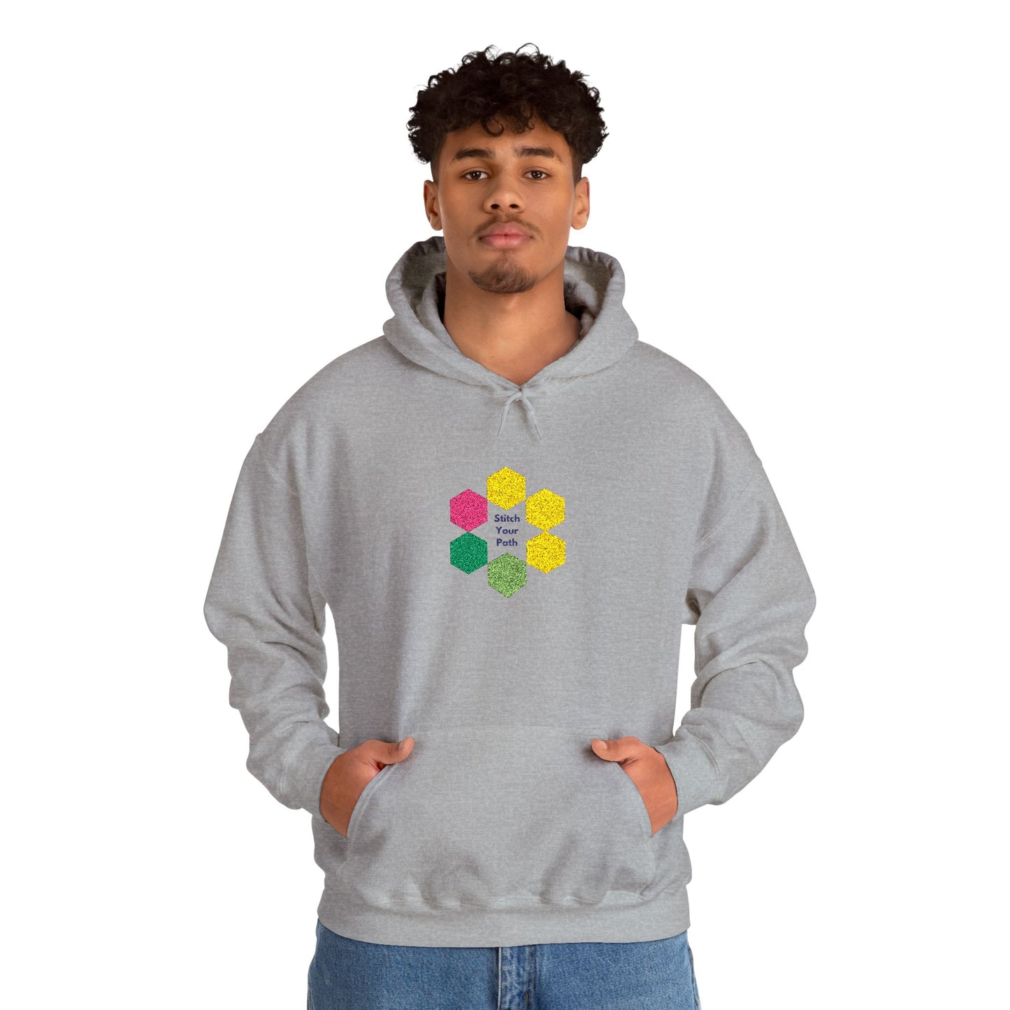 Hexagon Floral Hoodie — "Bloom Where You Are Planted"