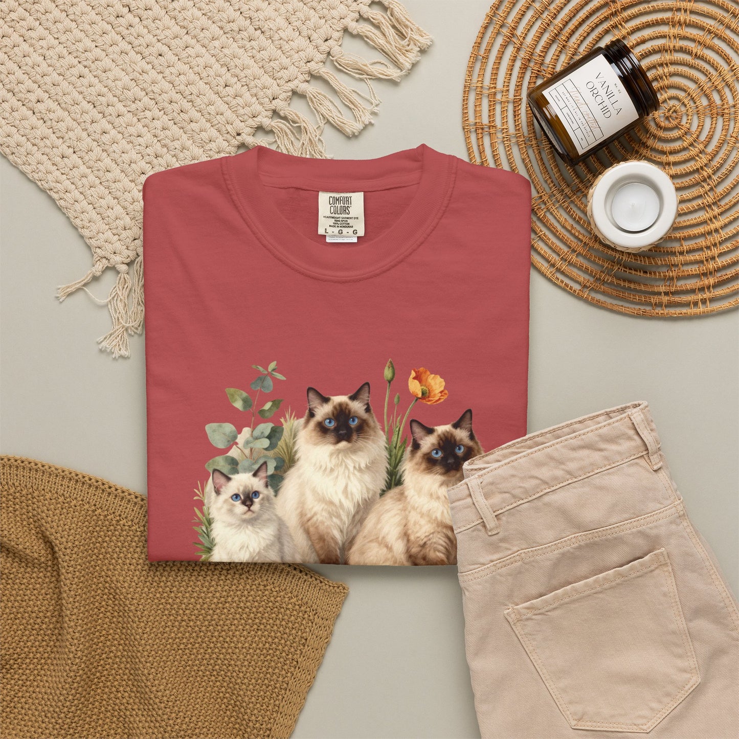 Personalized Ragdoll Cat Shirt — Custom Text Trio Tee