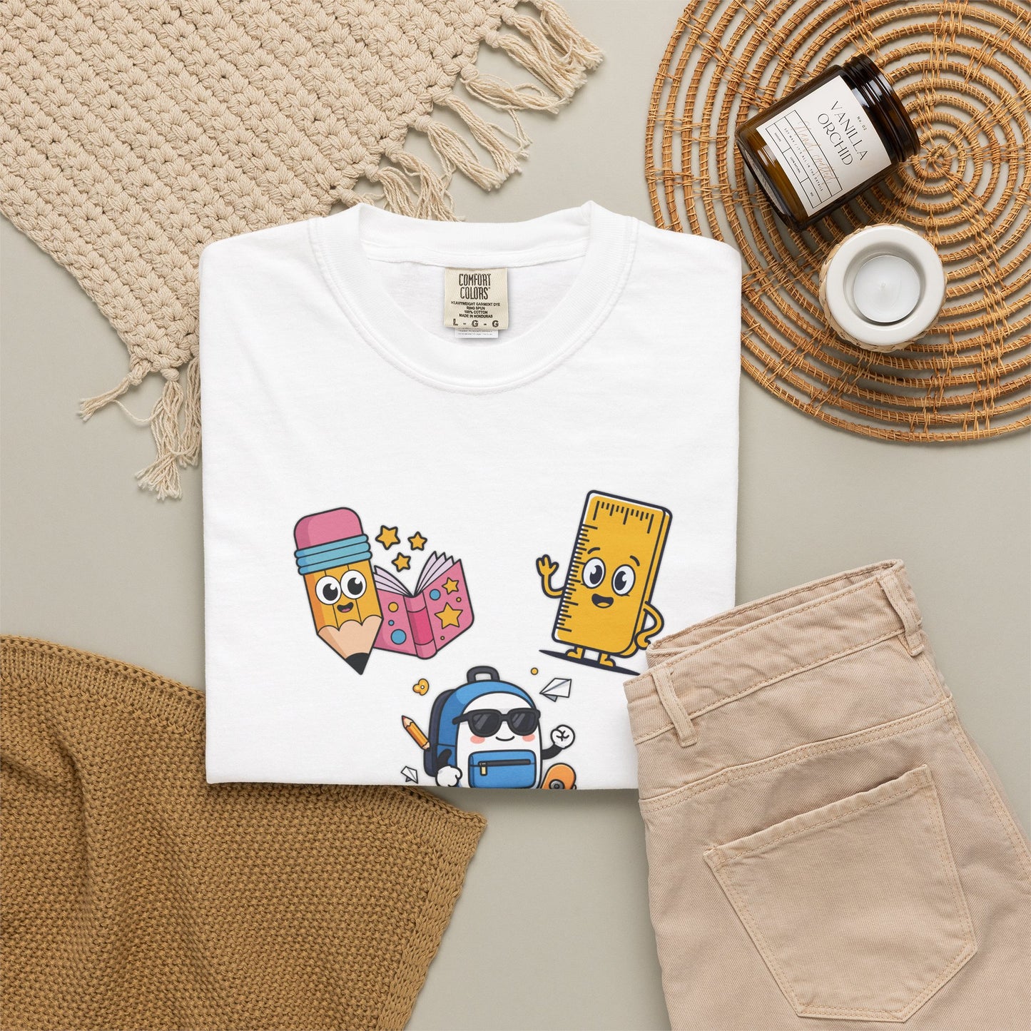 Mrs. Happy Cute Snack Characters T-Shirt
