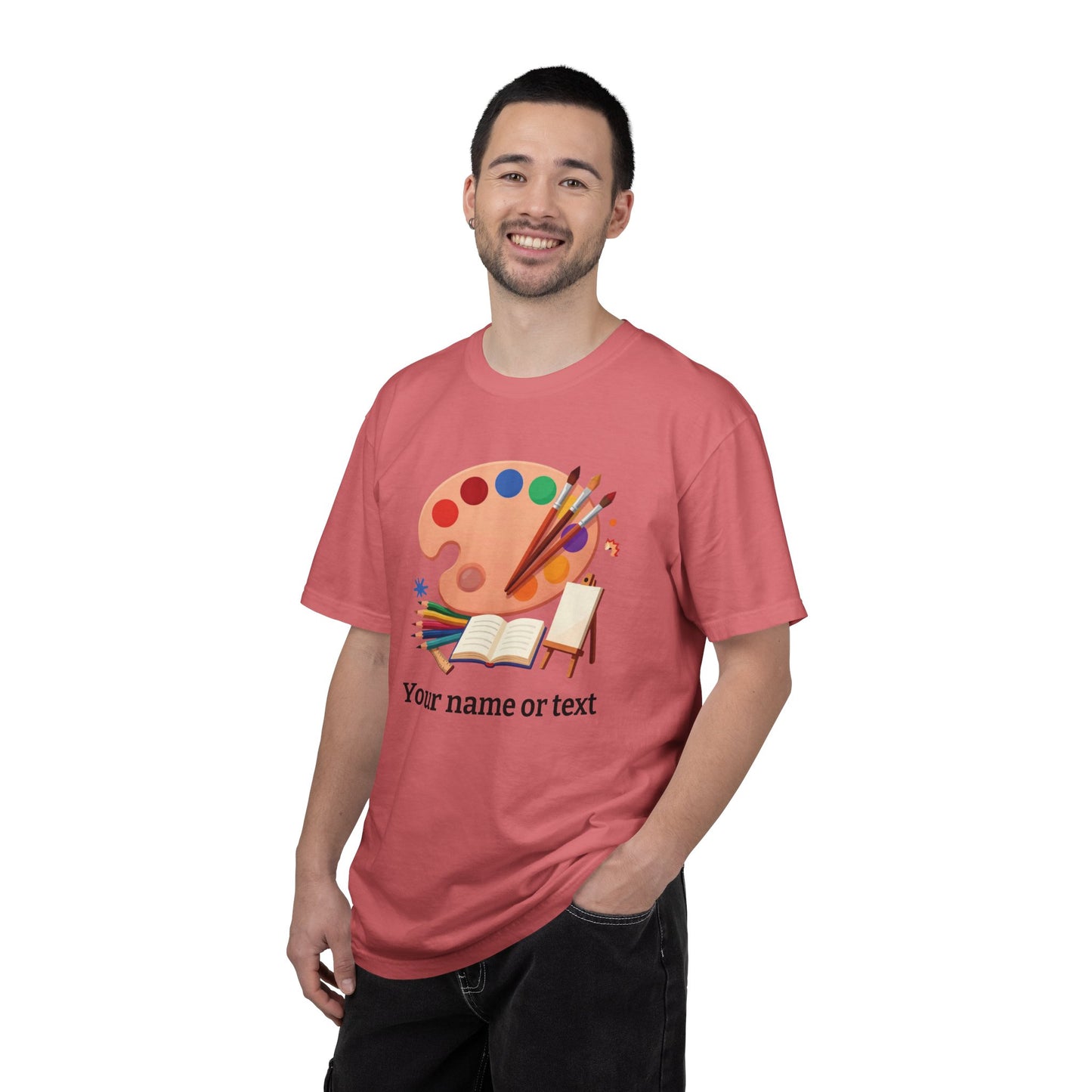 Personalized Artist Palette Tee — Art Teacher & Painter Gift (Add Your Name)