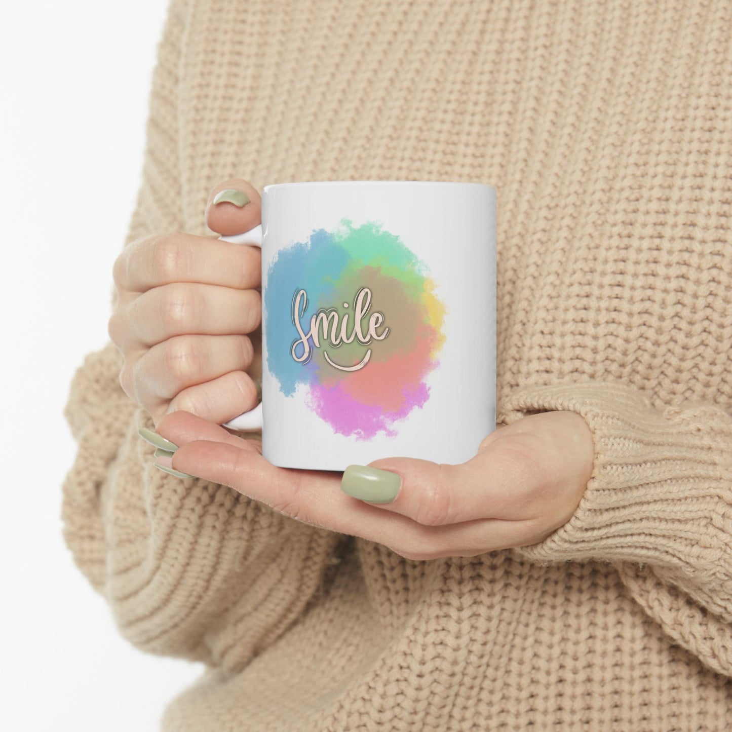 Rainbow Sparkle Ceramic Mug — Watercolor