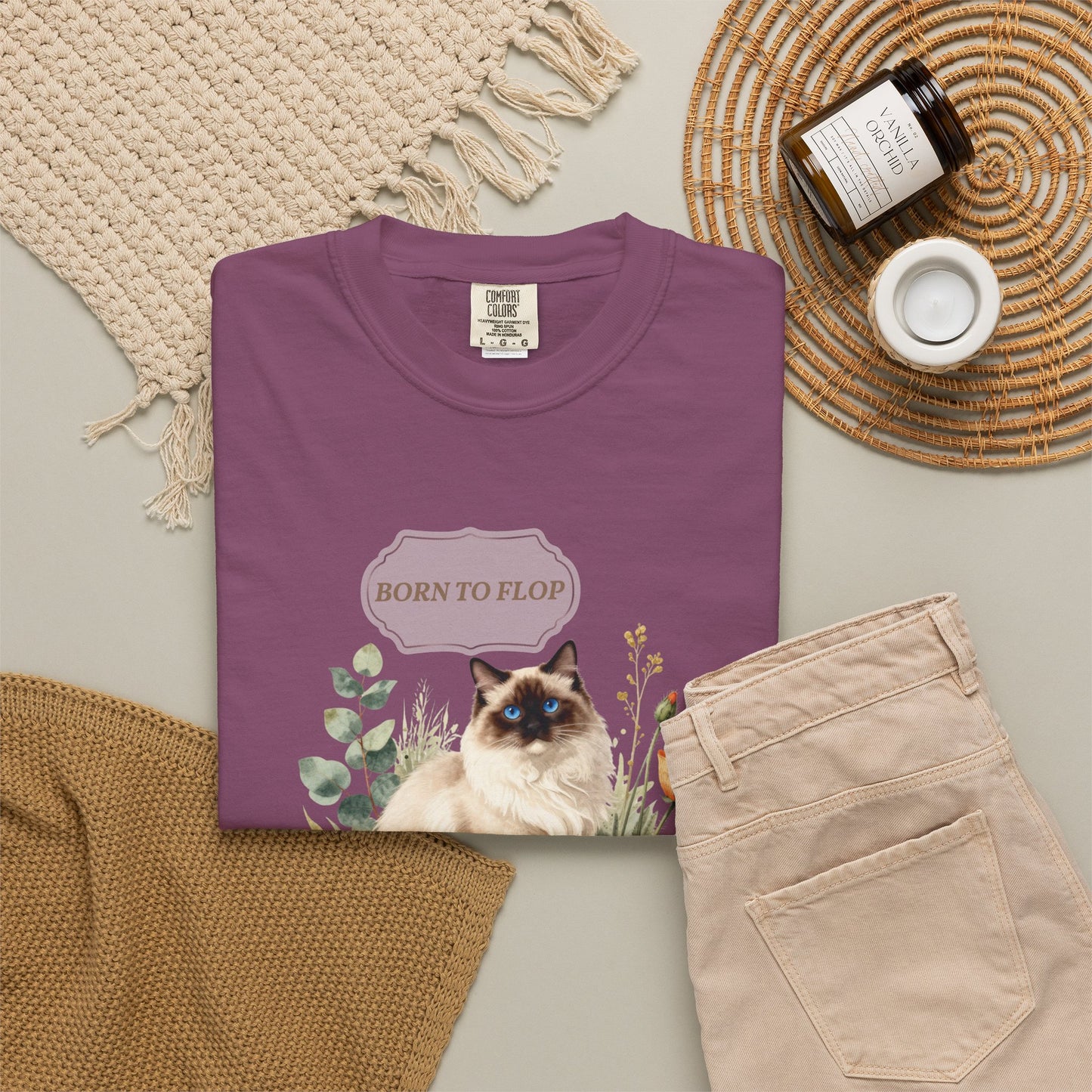 Personalized Ragdoll Cat Shirt — Custom Text Floral Tee